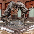 large outdoor sculptures metal craft bull bear statue for sale